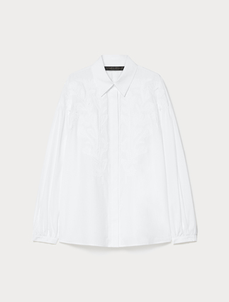 Embroidered poplin shirt - Marina Rinaldi