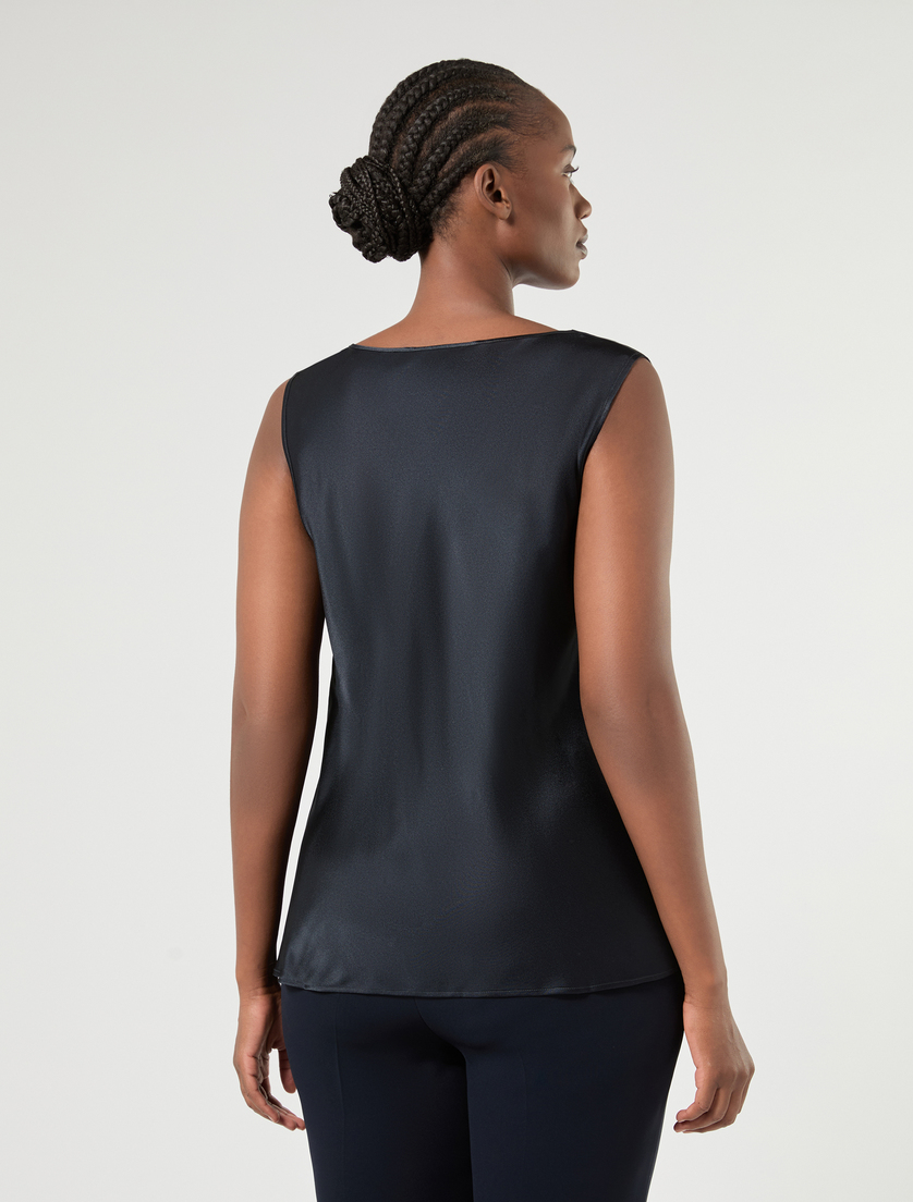 Satin top - MIDNIGHTBLUE - Marina Rinaldi - 4