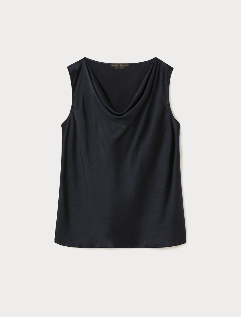 Satin top - MIDNIGHTBLUE - Marina Rinaldi