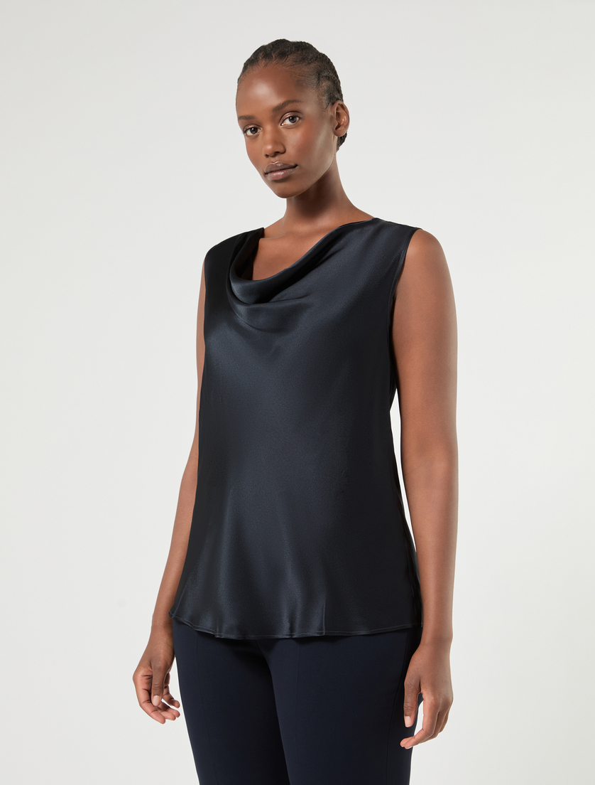Satin top - MIDNIGHTBLUE - Marina Rinaldi - 3