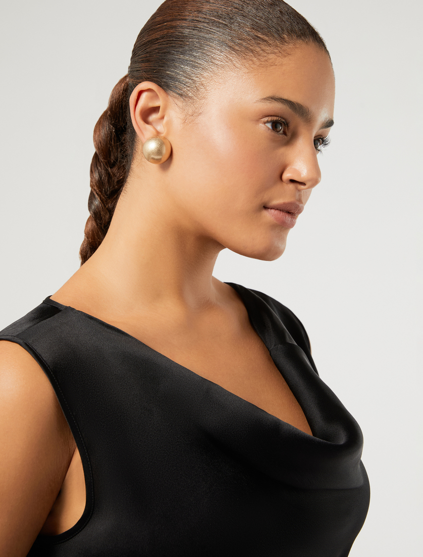 Satin top - BLACK - Marina Rinaldi - 5