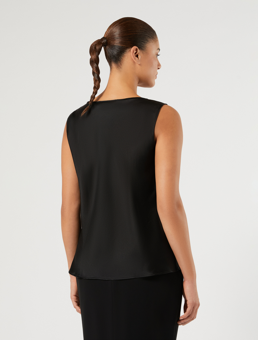 Satin top - BLACK - Marina Rinaldi - 4