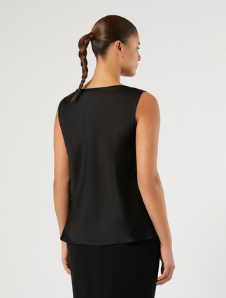 Satin top - BLACK - Marina Rinaldi - 4