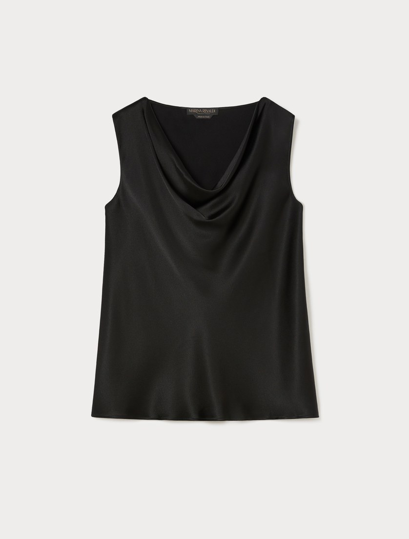 Satin top - BLACK - Marina Rinaldi