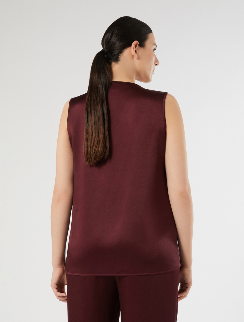 Crepe envers satin top - RED PURPLE - Marina Rinaldi - 4