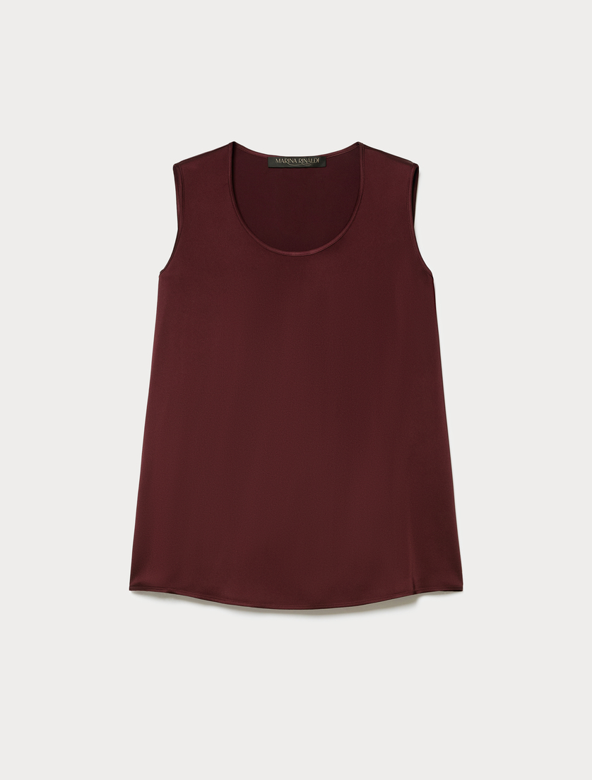 Crepe envers satin top - RED PURPLE - Marina Rinaldi