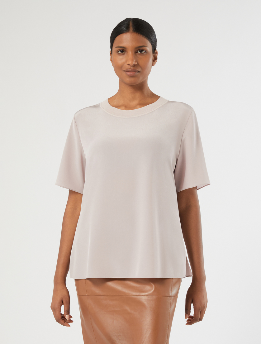 Silk crepe de chine blouse - LILAC - Marina Rinaldi - 3