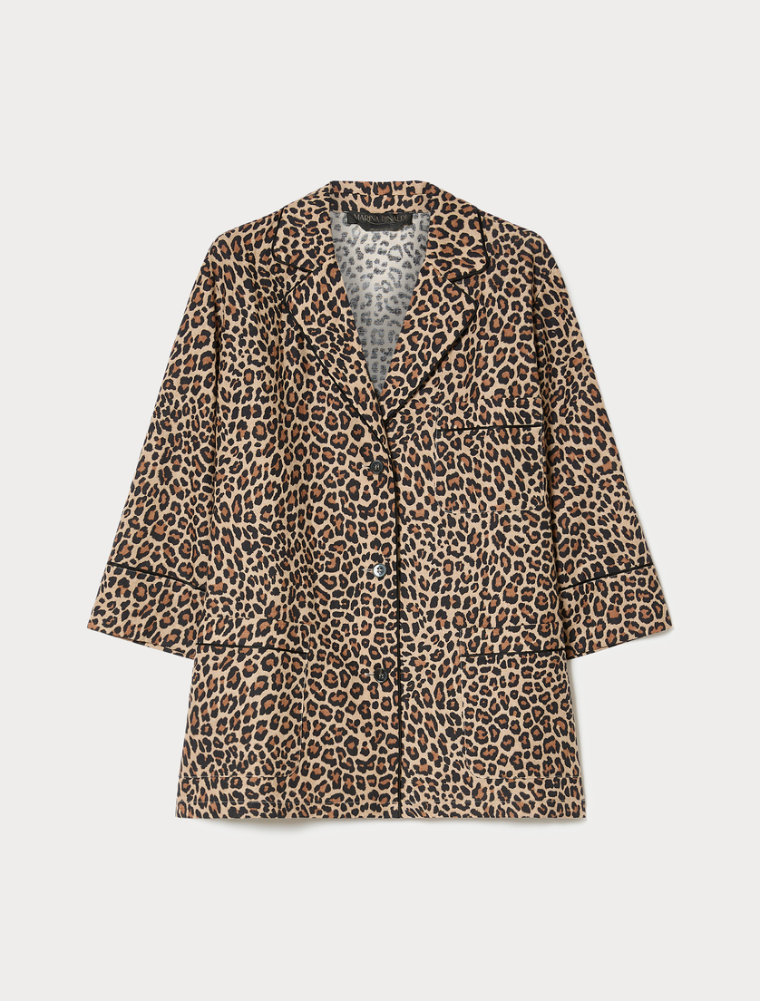 Linen and cotton canvas shirt - SHADED GREY - Marina Rinaldi