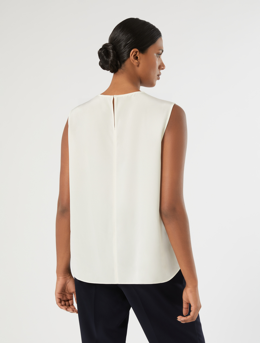 Silk crepe de chine blouse - IVORY - Marina Rinaldi - 4