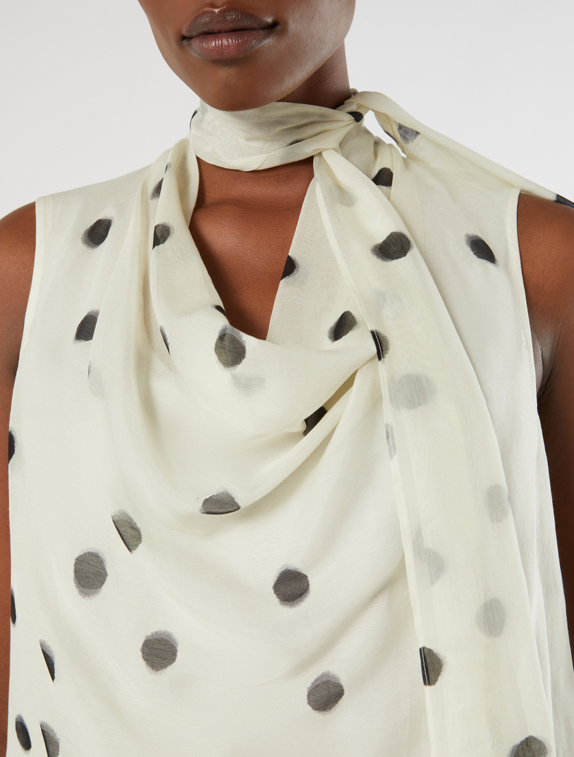 Cotton and silk voile shirt - WHITE - Marina Rinaldi - 5