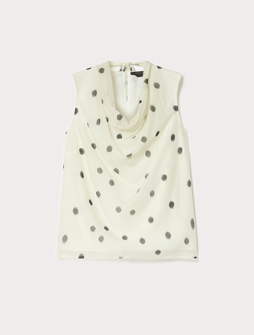 Cotton and silk voile shirt - WHITE - Marina Rinaldi