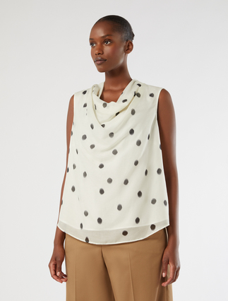 Cotton and silk voile shirt - WHITE