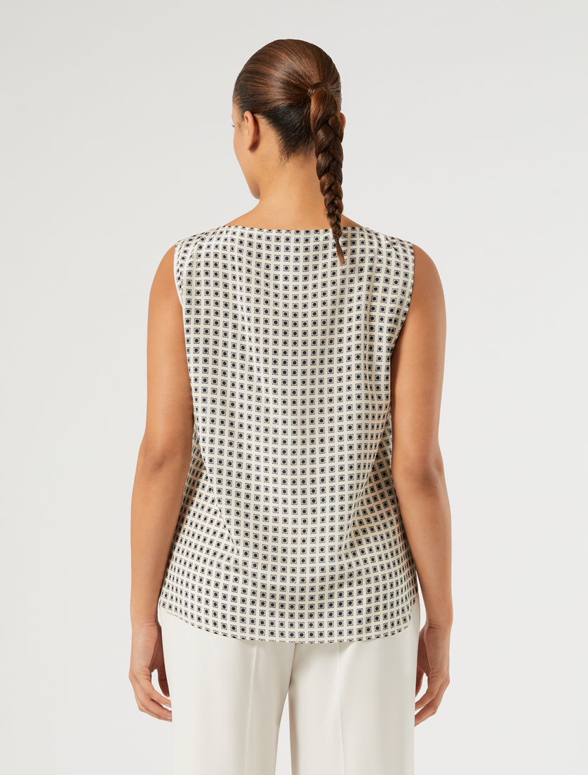 Silk crepe de chine blouse - IVORY - Marina Rinaldi - 4