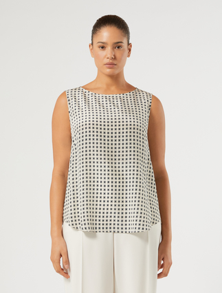 Silk crepe de chine blouse - IVORY