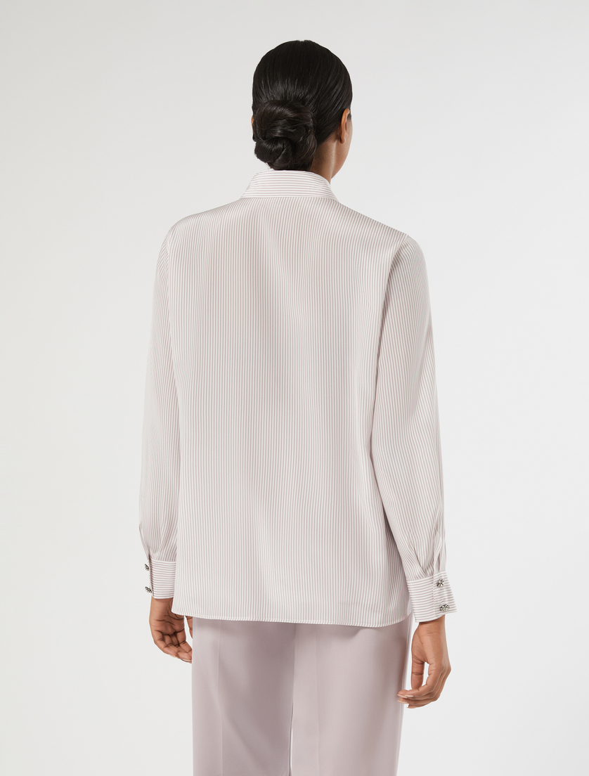 Silk crepe de chine shirt - LILAC - Marina Rinaldi - 4