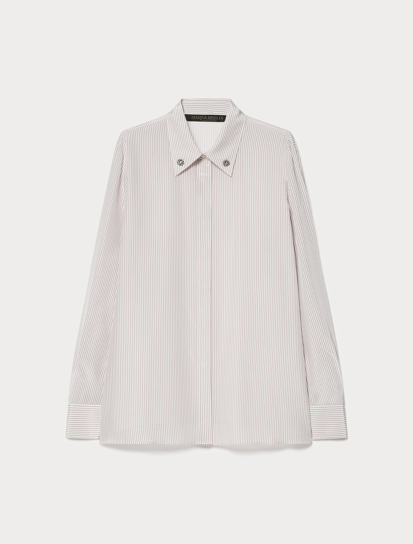 Silk crepe de chine shirt - LILAC - Marina Rinaldi