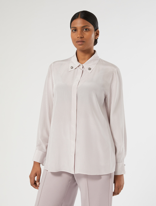 Silk crepe de chine shirt - LILAC