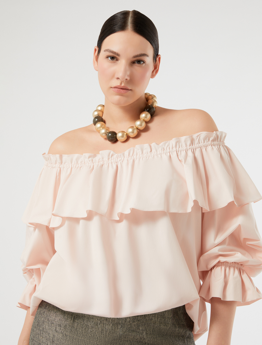 Cotton poplin shirt - PINK - Marina Rinaldi - 5