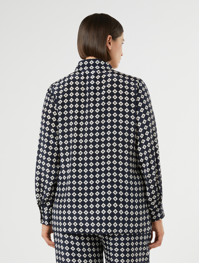 Silk crepe de chine shirt - MIDNIGHTBLUE - Marina Rinaldi - 4