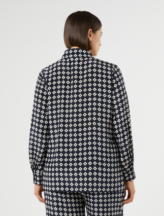 Silk crepe de chine shirt - MIDNIGHTBLUE - Marina Rinaldi - 4