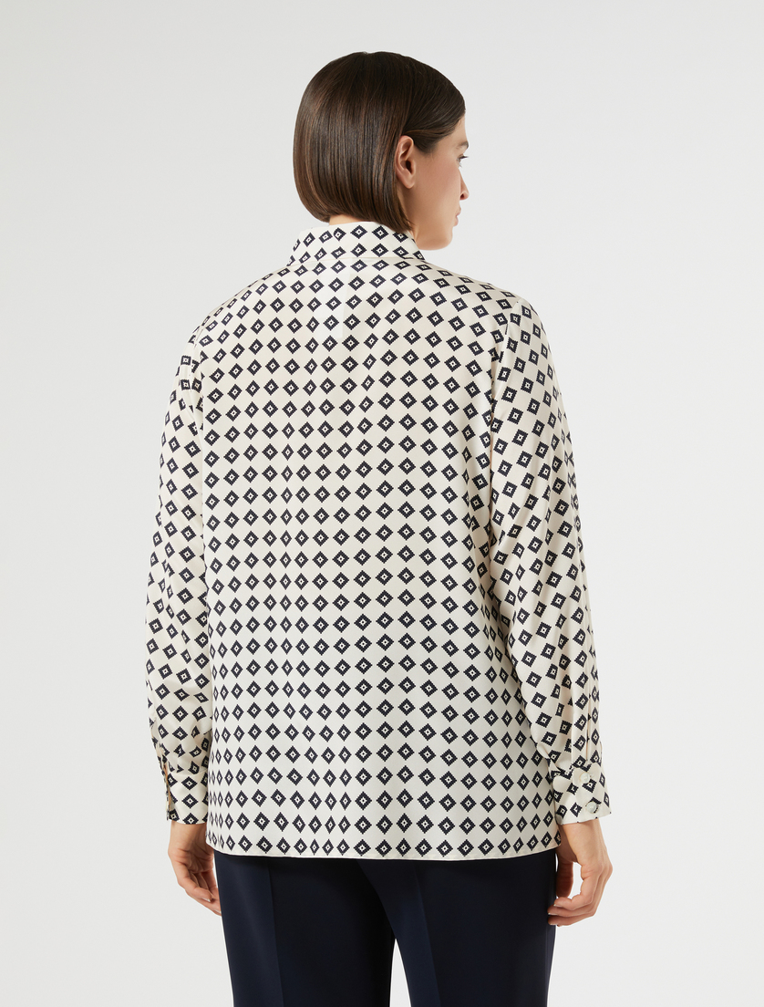 Silk crepe de chine shirt - IVORY - Marina Rinaldi - 4