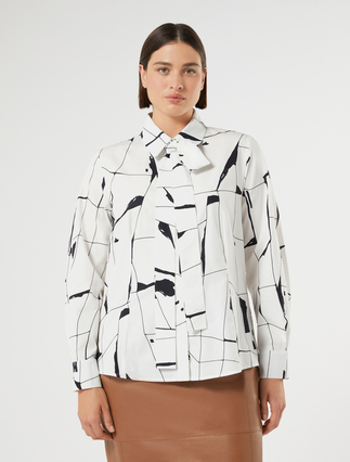 Camicia in popeline di puro cotone - BIANCO
