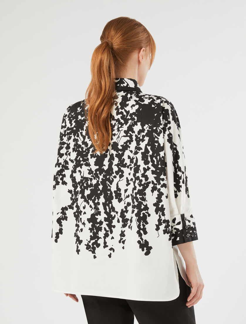 Poplin print shirt - WHITE BLACK - Marina Rinaldi - 4