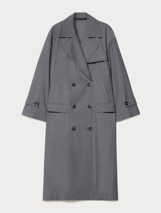 Light woollen cloth duster coat - Marina Rinaldi