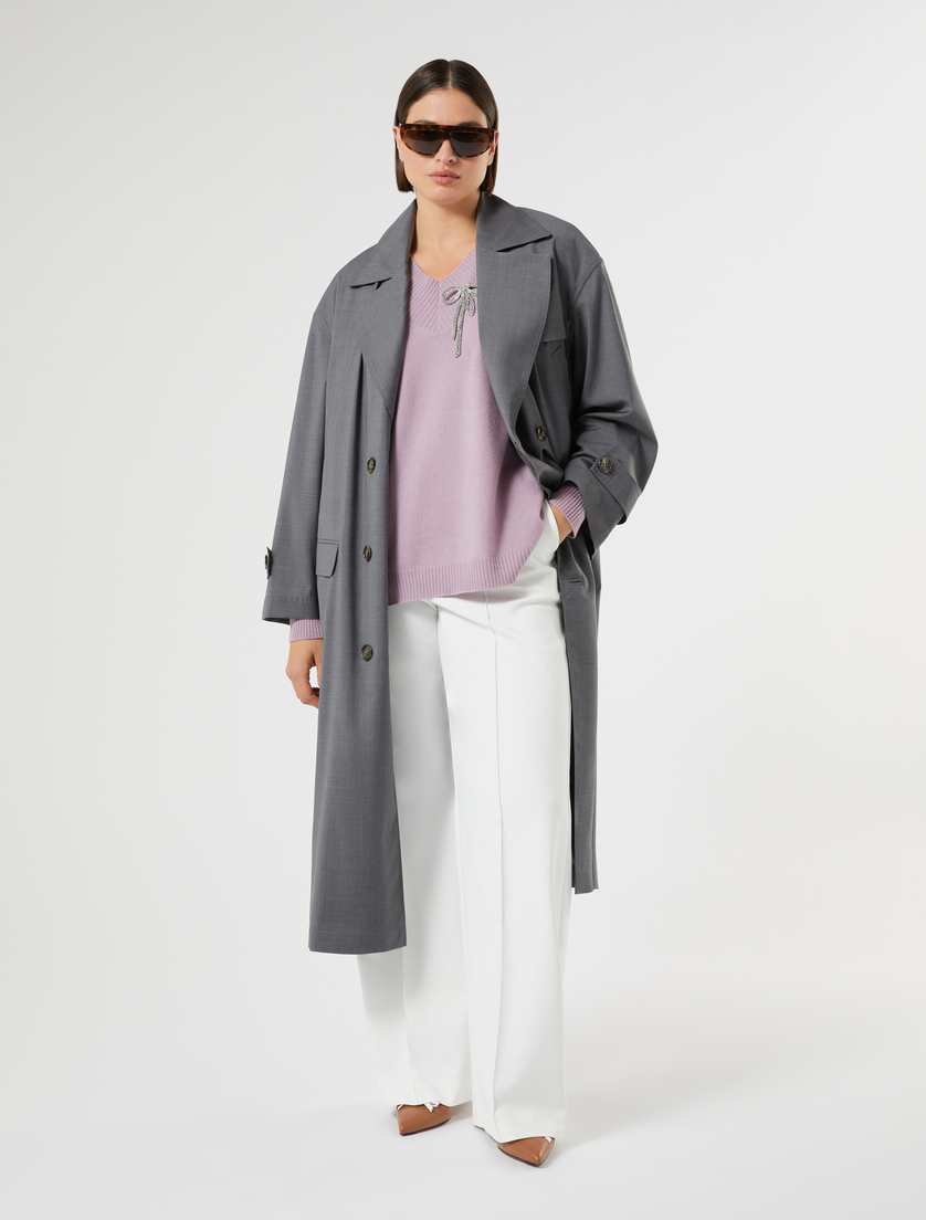 Light woollen cloth duster coat - Marina Rinaldi