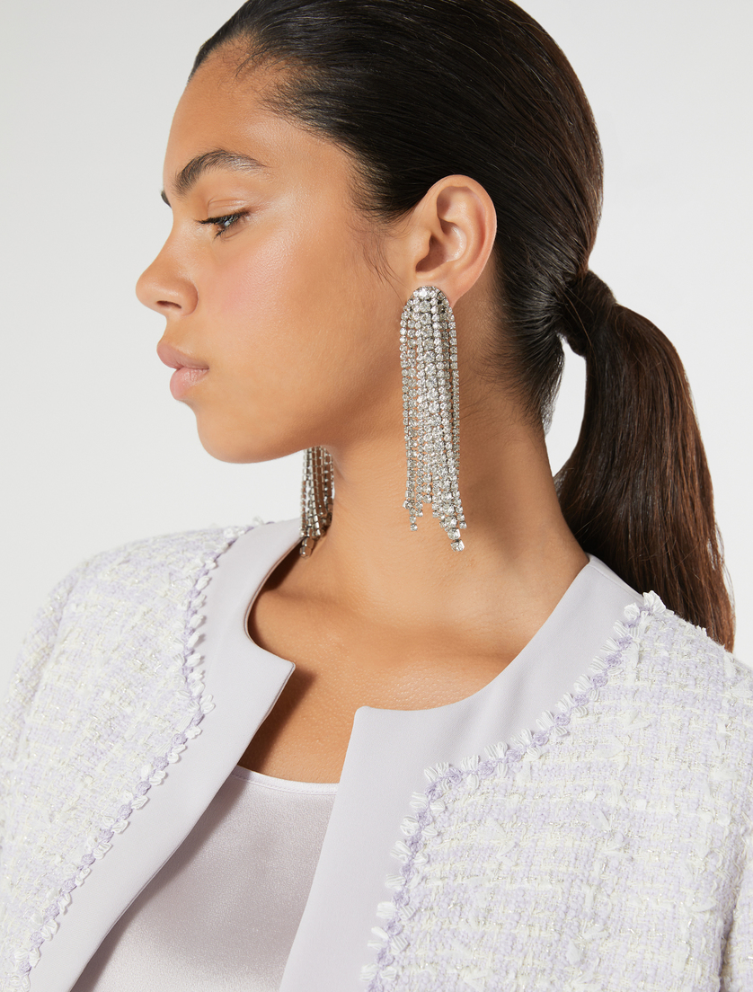 Yarn-dyed duster coat with embroidery - SHOCKING PINK - Marina Rinaldi - 5