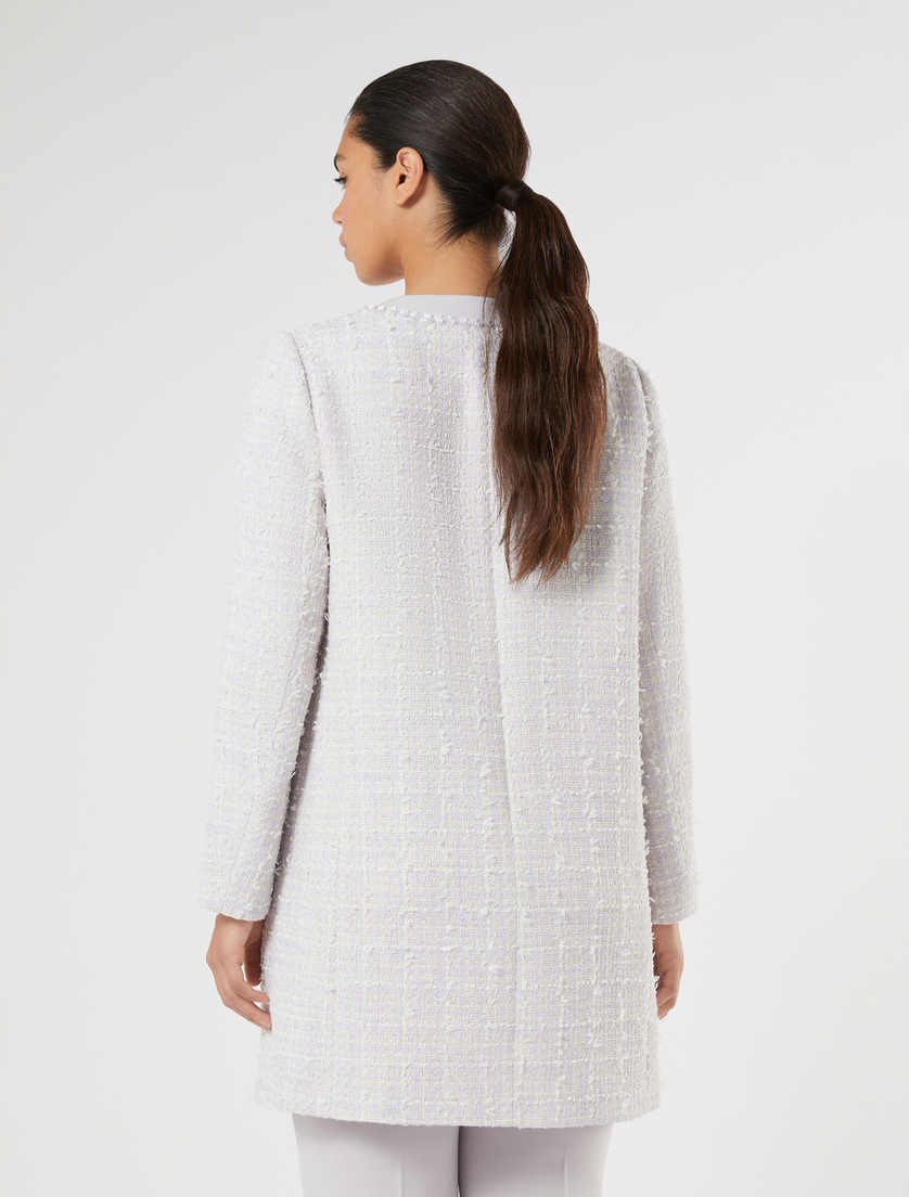 Yarn-dyed duster coat with embroidery - SHOCKING PINK - Marina Rinaldi - 4