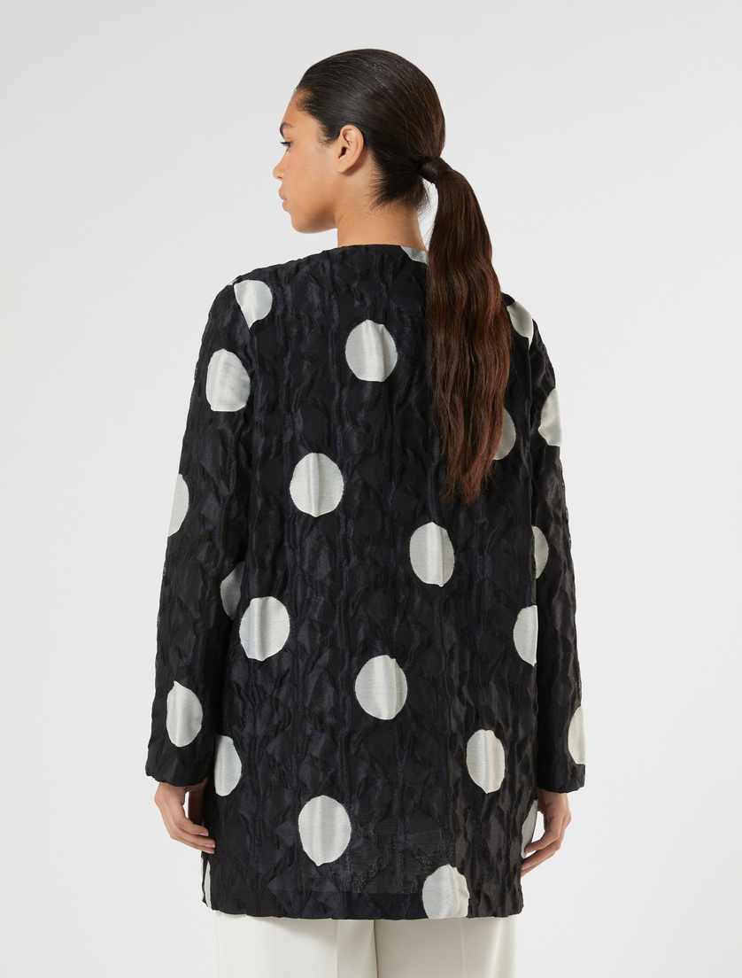 Polka dot jacquard duster coat - ULTRAMARINE - Marina Rinaldi - 4