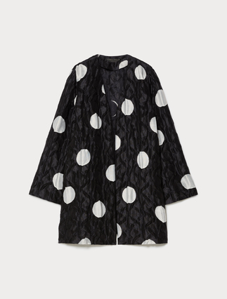 Polka dot jacquard duster coat - Marina Rinaldi