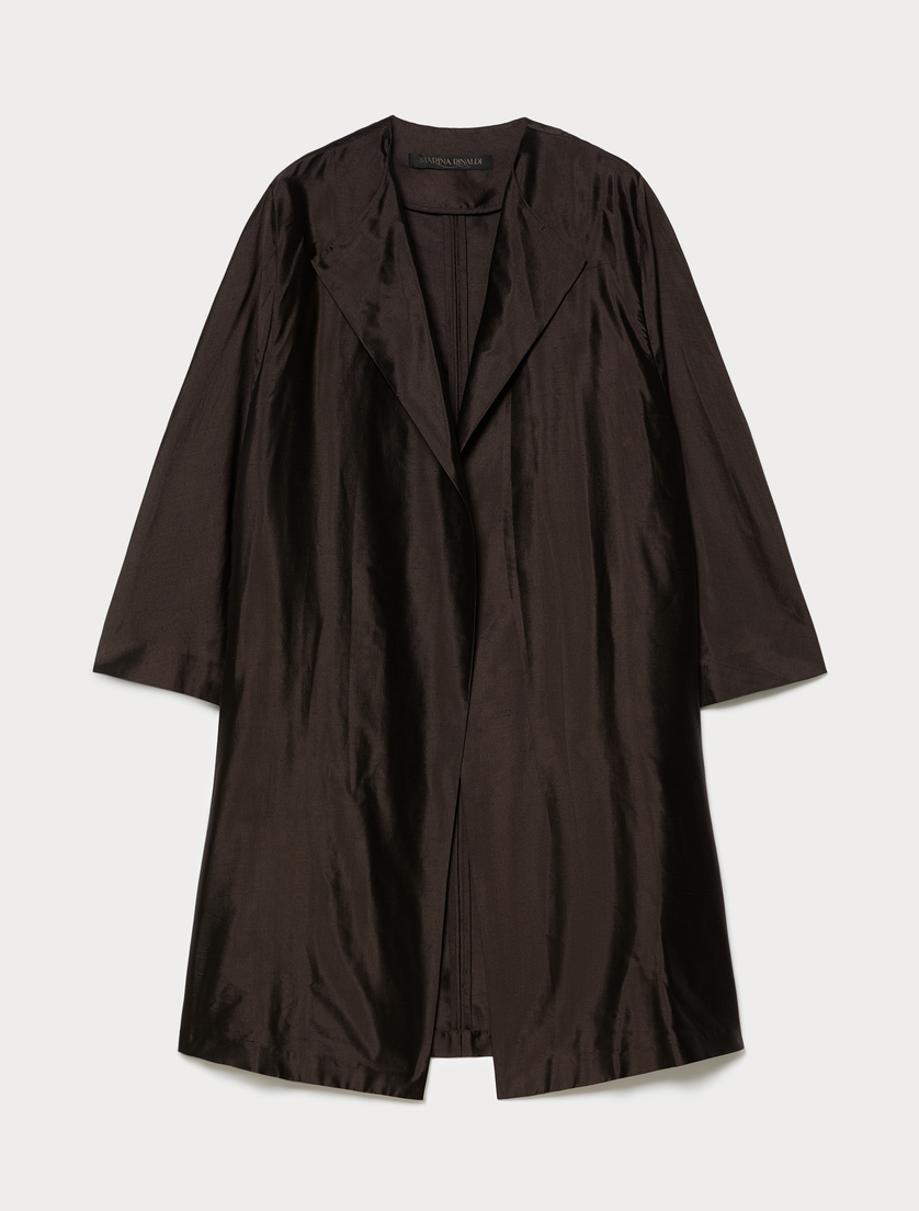 Spolverino in cady - MARRONE SCURO - Marina Rinaldi