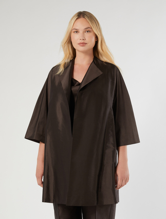 Spolverino in cady - MARRONE SCURO