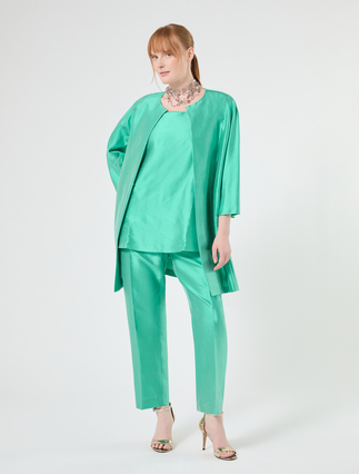 Leichter Mantel aus Shantung-Seide - Marina Rinaldi