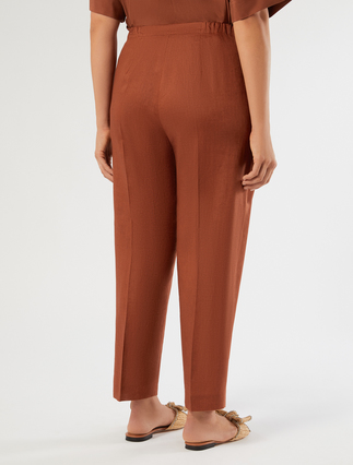 Linen canvas trousers - AMBER - Marina Rinaldi - 4