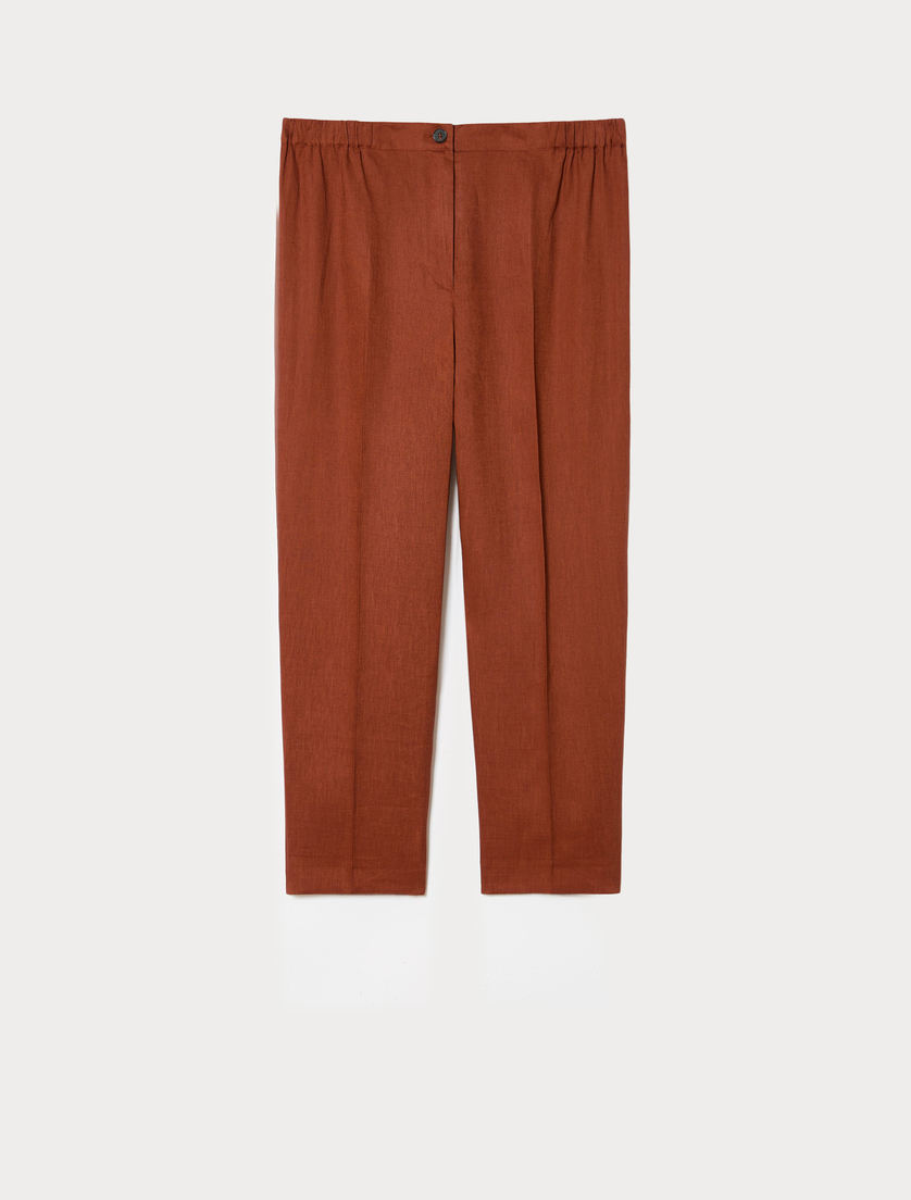 Linen canvas trousers - AMBER - Marina Rinaldi
