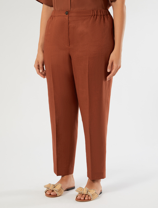 Linen canvas trousers - AMBER