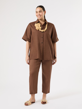 Hose aus Leinencanvas - Marina Rinaldi