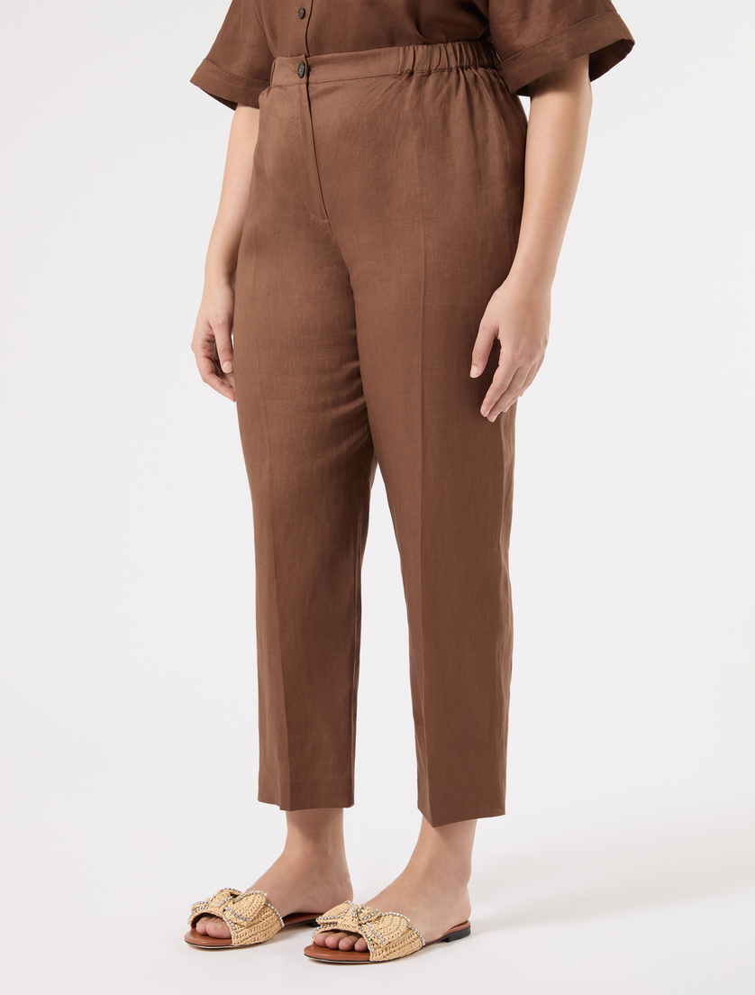 Hose aus Leinencanvas - KAKAO - Marina Rinaldi - 3