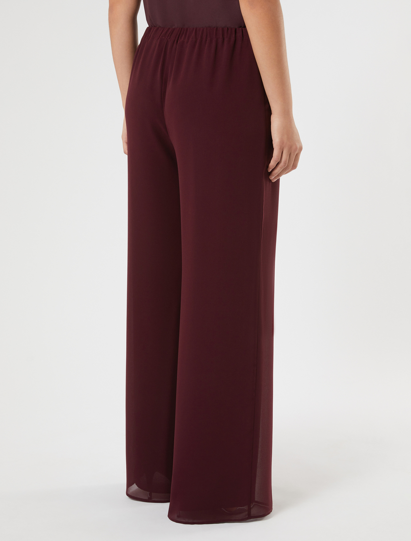 Georgette trousers - RED PURPLE - Marina Rinaldi - 4