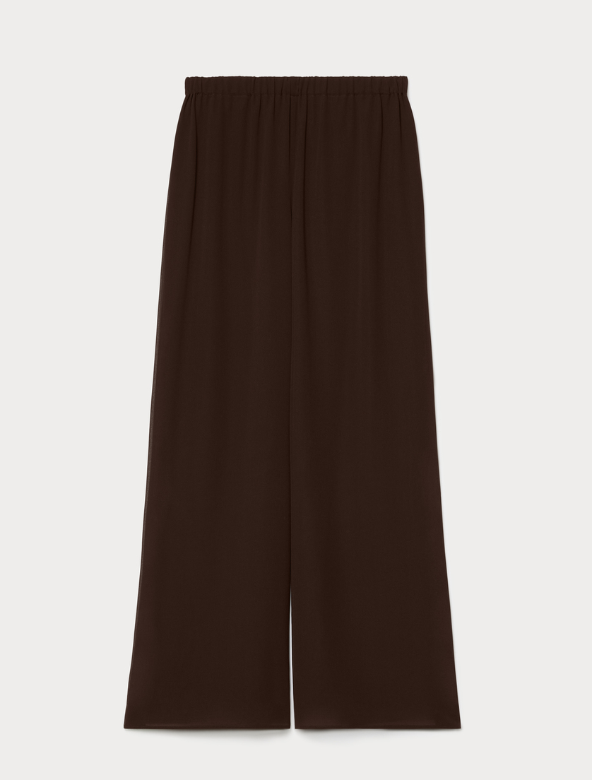 Georgette trousers - DARK BROWN - Marina Rinaldi