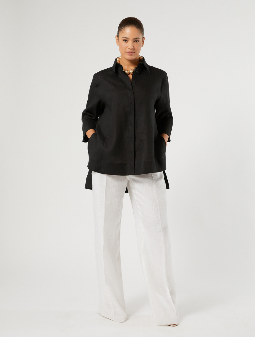 Linen canvas trousers - Marina Rinaldi