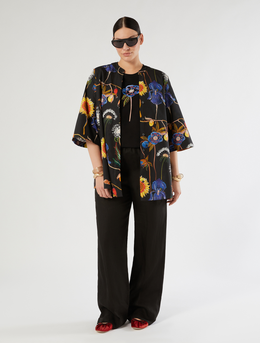 Linen canvas trousers - Marina Rinaldi