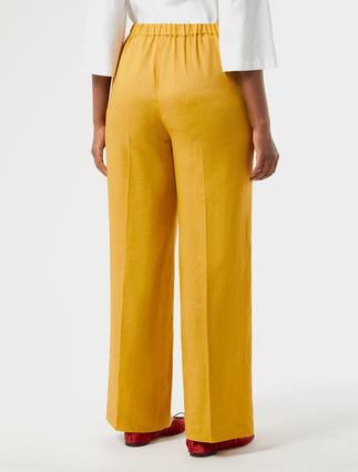 Linen canvas trousers - HONEY - Marina Rinaldi - 4