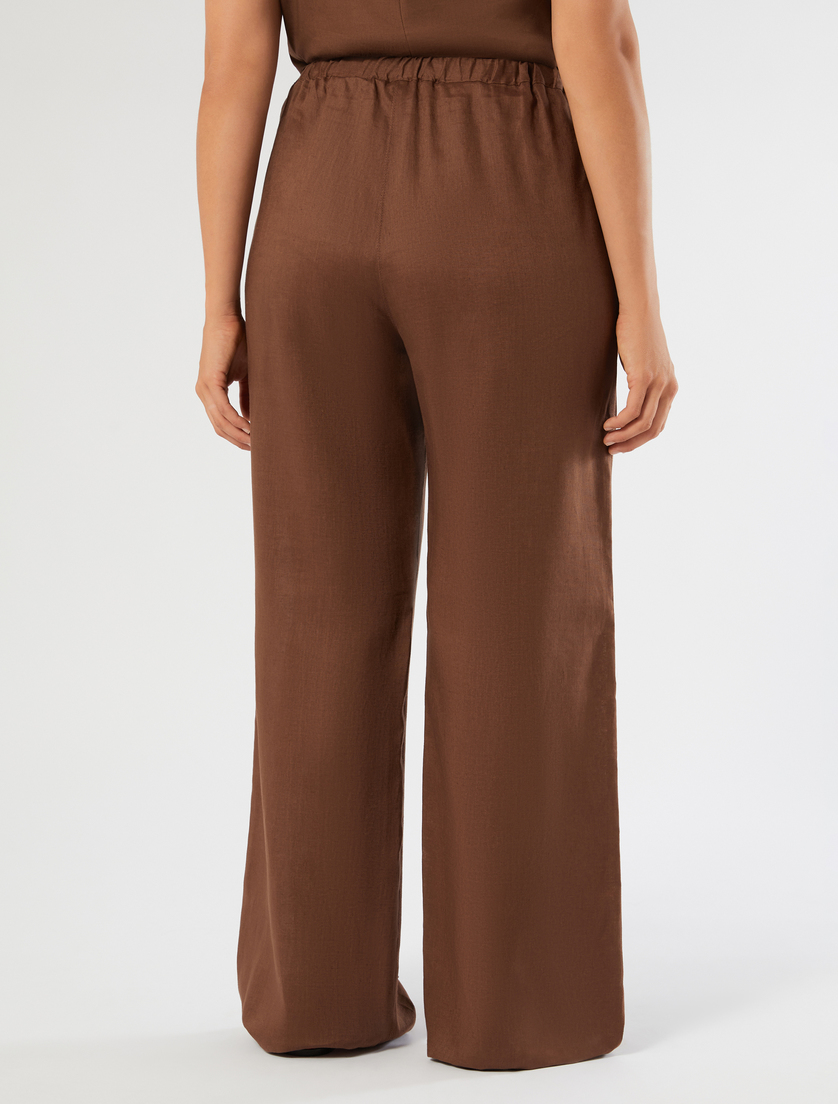 Linen canvas trousers - COCOA - Marina Rinaldi - 4