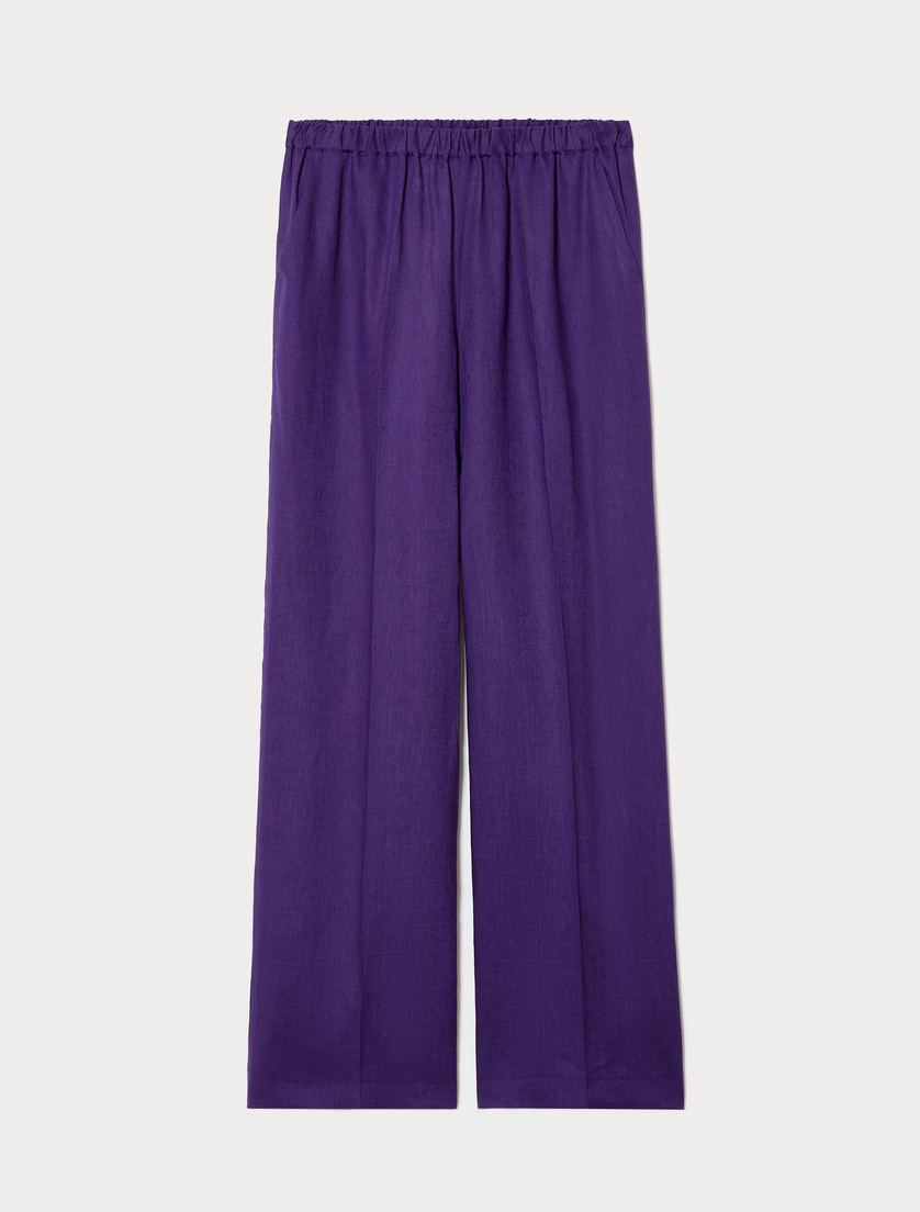 Pantalon en toile de lin - VIOLET - Marina Rinaldi