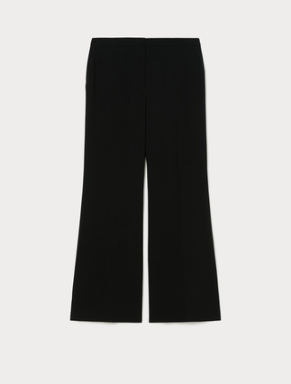 Flared cady trousers - BLACK