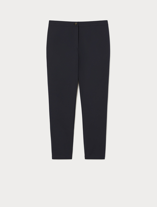 Slim-fit cotton canvas trousers - Marina Rinaldi